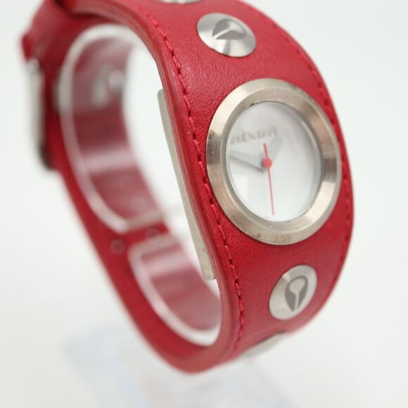 Nixon Sometimes Naughty Watch Women 30mm Red Dial Leather Band with New Battery - Picture 9 of 15